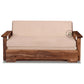 CONTEMPORARY WOODEN SOFA CUM BED WITH PULL OUT DESIGN