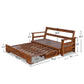 CONTEMPORARY WOODEN SOFA CUM BED WITH PULL OUT DESIGN