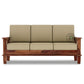 MINIMALIST STRAIGHT ARM WOODEN 3 SEATER SOFA