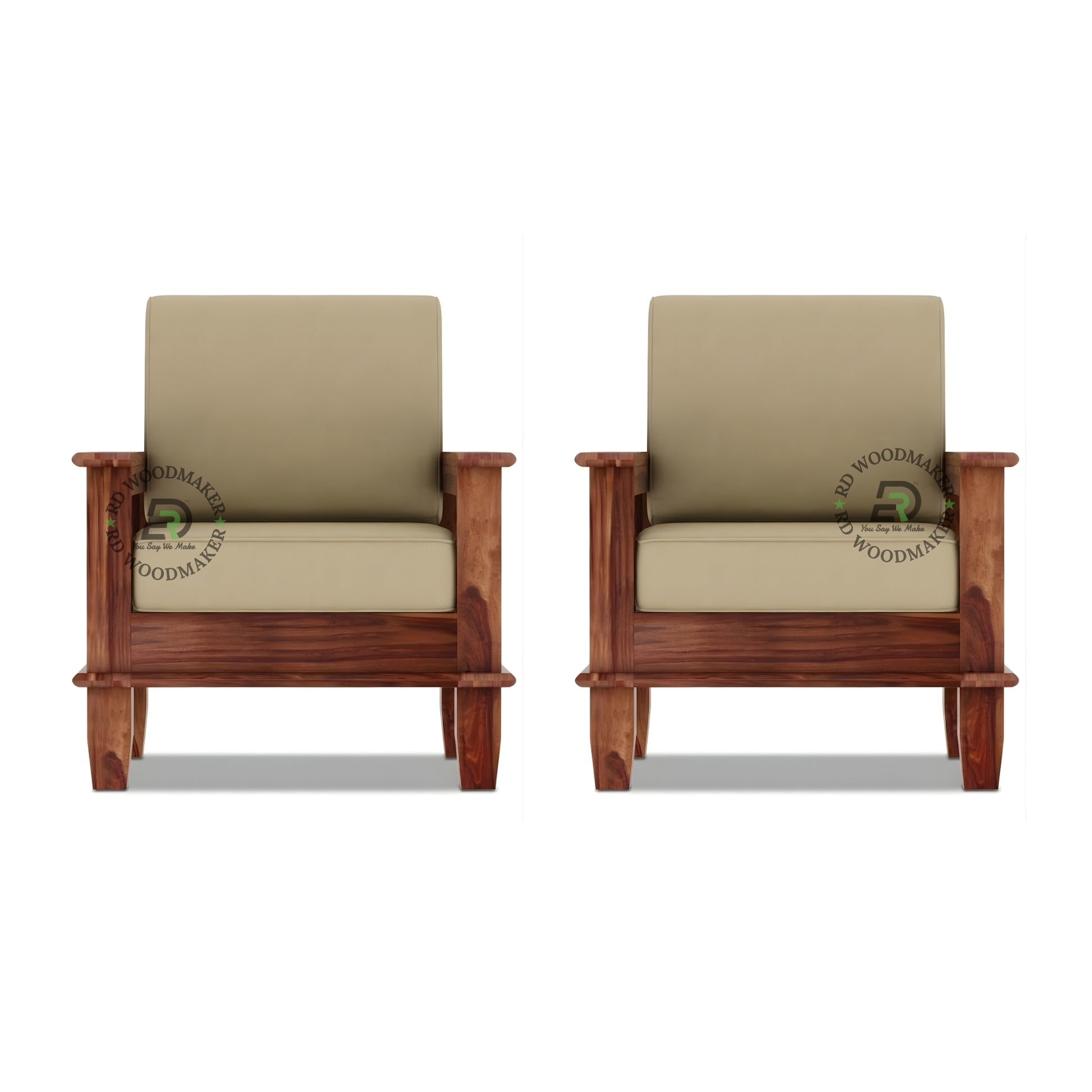 MINIMALIST STRAIGHT ARM WOODEN 3 SEATER SOFA