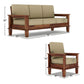 MINIMALIST STRAIGHT ARM WOODEN 3 SEATER SOFA
