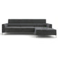 MODERN GREY L SHAPE SECTIONAL SOFA WITH METAL LEGS