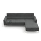 MODERN GREY L SHAPE SECTIONAL SOFA WITH METAL LEGS