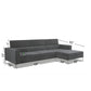 MODERN GREY L SHAPE SECTIONAL SOFA WITH METAL LEGS