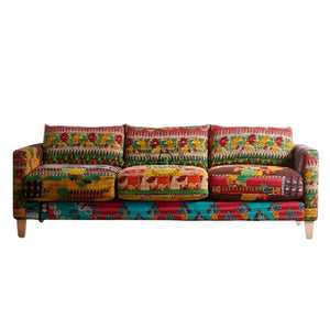 BOHO PATCHWORK KANTHA STYLE 3 SEATER SOFA