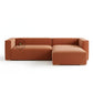 MODERN RUST ORANGE L SHAPE SECTIONAL SOFA