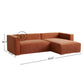 MODERN RUST ORANGE L SHAPE SECTIONAL SOFA
