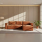 MODERN RUST ORANGE L SHAPE SECTIONAL SOFA
