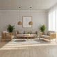 SCANDINAVIAN SOLID WOOD 3 SEATER SPINDLE SOFA
