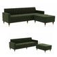 TRADITIONAL WOODEN ARM SOFA WITH CARVED DETAILS