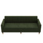 TRADITIONAL WOODEN ARM SOFA WITH CARVED DETAILS