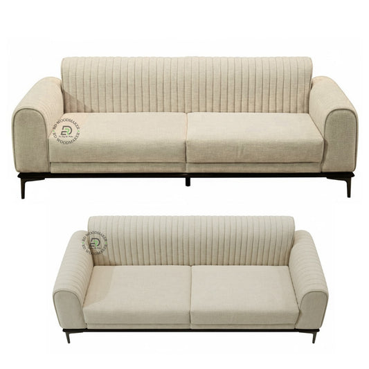 MODERN CANE PANEL SOFA WITH LOW BACK DESIGN