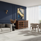 CLASSIC WOODEN GLASS PANEL SIDEBOARD WITH FOUR DOORS