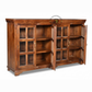 CLASSIC WOODEN GLASS PANEL SIDEBOARD WITH FOUR DOORS
