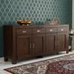 MODERN SOLID WOOD SIDEBOARD WITH DRAWERS AND CABINETS