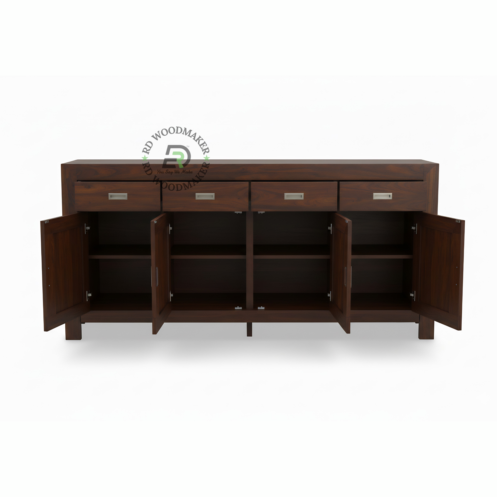 MODERN SOLID WOOD SIDEBOARD WITH DRAWERS AND CABINETS