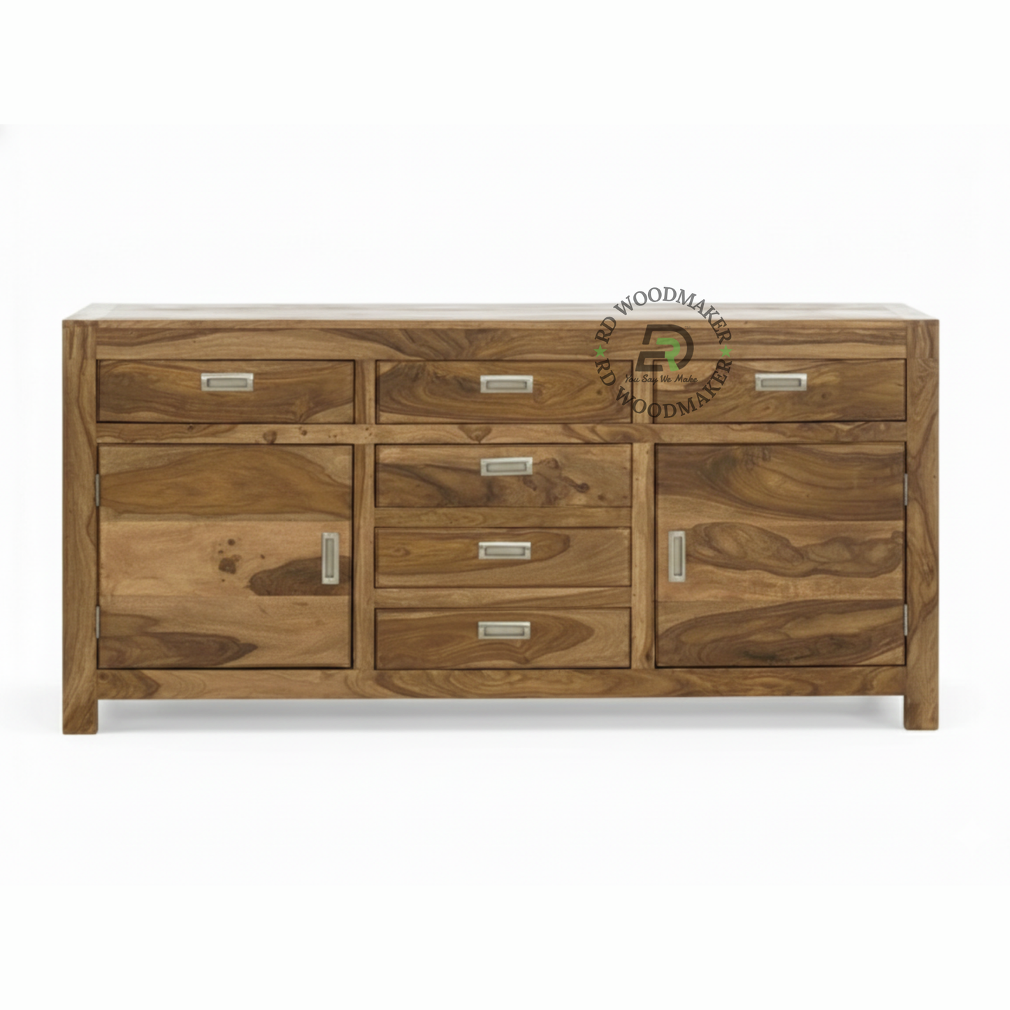 SPACIOUS WOODEN SIDEBOARD WITH MULTIPLE DRAWERS AND CABINETS