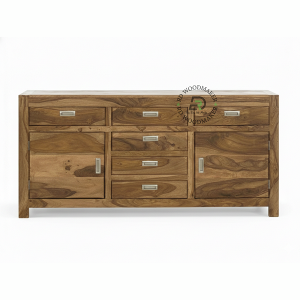 SPACIOUS WOODEN SIDEBOARD WITH MULTIPLE DRAWERS AND CABINETS