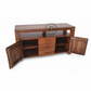 MODERN OPEN SHELF WOODEN SIDEBOARD