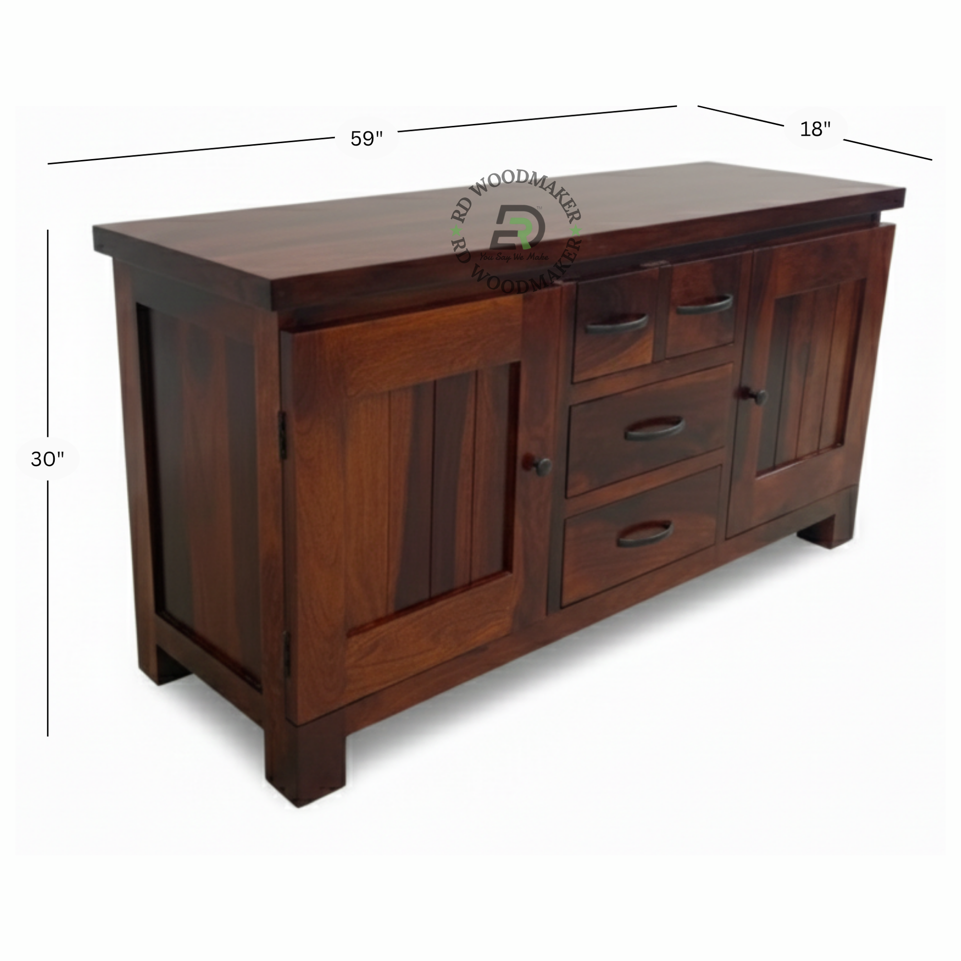 CLASSIC DARK FINISH STORAGE SIDEBOARD
