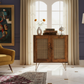 DOUBLE DOOR CANE WOODEN SIDEBOARD