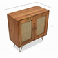 DOUBLE DOOR CANE WOODEN SIDEBOARD