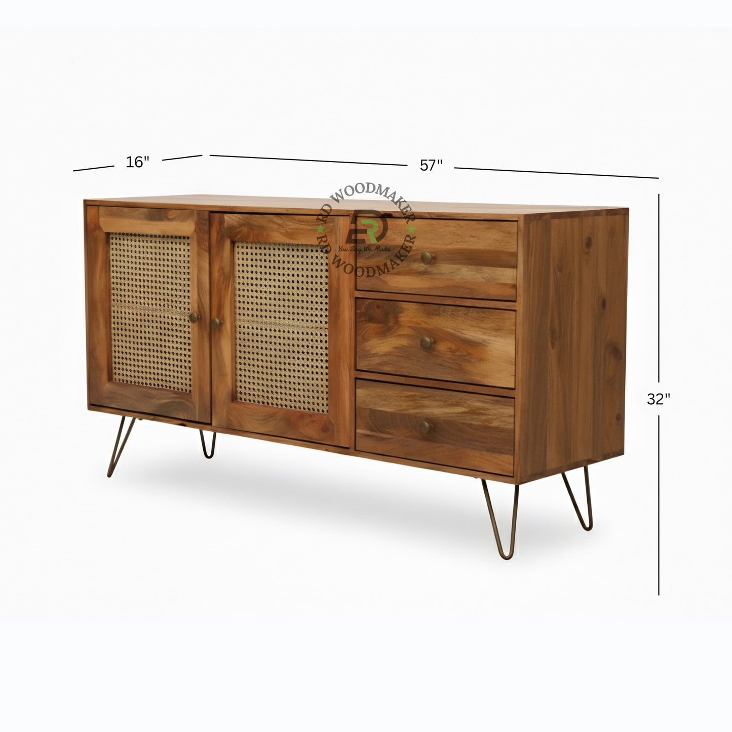 CANE FRONT MULTI STORAGE SIDEBOARD