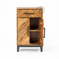 GEOMETRIC WOODEN CABINET WITH DRAWER AND DOUBLE DOORS