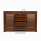 LOUVERED DOOR SIDEBOARD WITH FOUR DRAWERS