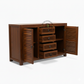 LOUVERED DOOR SIDEBOARD WITH FOUR DRAWERS