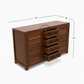 LOUVERED DOOR SIDEBOARD WITH FOUR DRAWERS