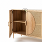 CONTEMPORARY CANE SIDEBOARD WITH CIRCULAR PANEL DESIGN