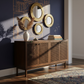 MODERN PERFORATED WOODEN SIDEBOARD CABINET