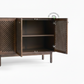 MODERN PERFORATED WOODEN SIDEBOARD CABINET