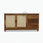 Cane Front Wooden Sideboard with Drawer & Double Door Storage