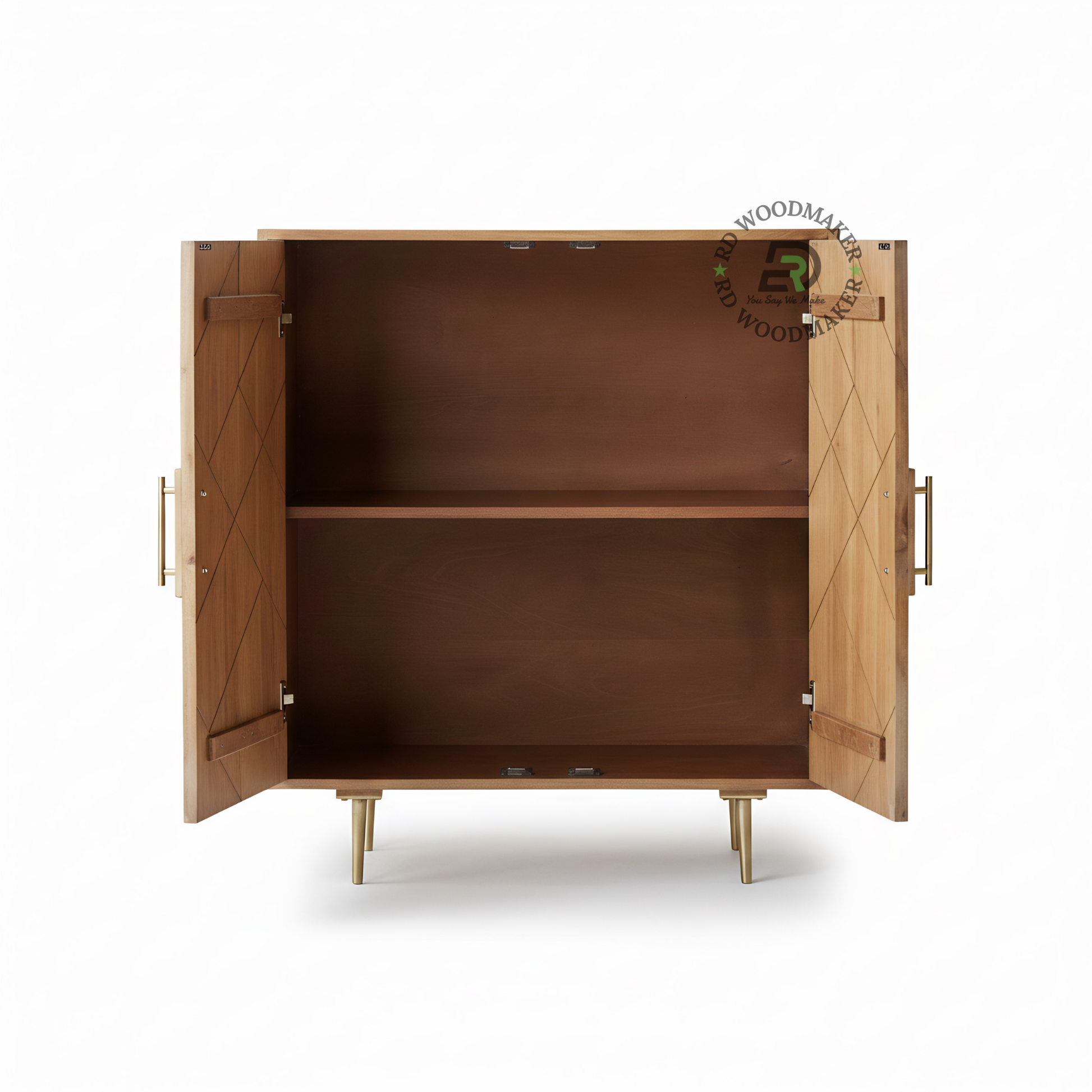 GEOMETRIC PATTERN DESIGNER WOODEN SIDEBOARD