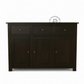 Classic Dark Wood Sideboard with 3 Drawers & 3 Door Storage