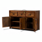 Solid Wood 3 Drawer & 3 Door Sideboard Storage Cabinet