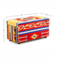 VIBRANT HANDPAINTED UPHOLSTERED WOODEN STORAGE TRUNK