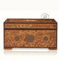 GEOMETRIC INLAY ART SOLID WOOD STORAGE TRUNK WITH HEXAGON PATTERN