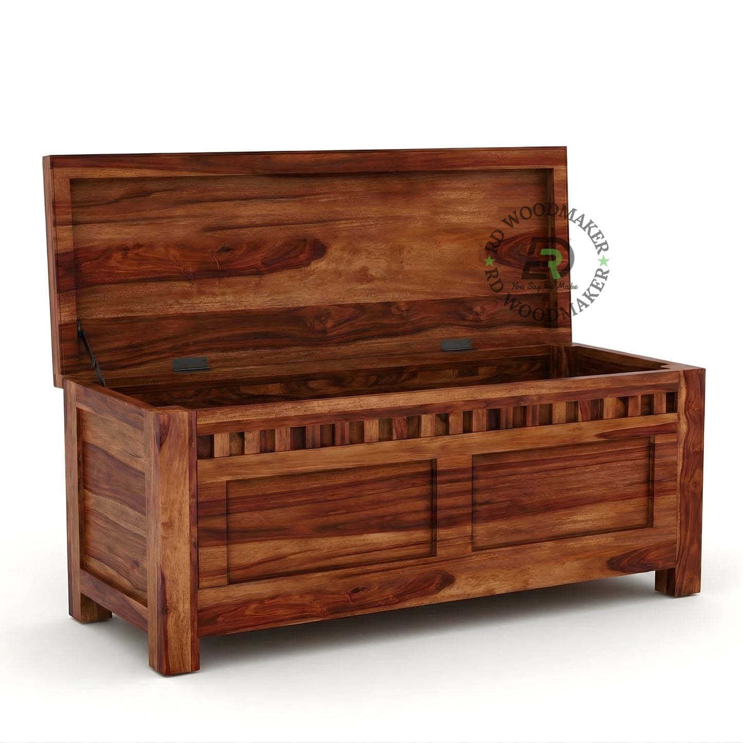 MINIMALIST SOLID WOOD STORAGE BENCH TRUNK