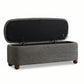 UPHOLSTERED STORAGE OTTOMAN WOODEN TRUNK BENCH WITH FABRIC FINISH