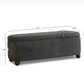 UPHOLSTERED STORAGE OTTOMAN WOODEN TRUNK BENCH WITH FABRIC FINISH