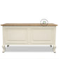DUAL TONE CLASSIC STORAGE TRUNK WITH WOODEN TOP AND CURVED LEGS
