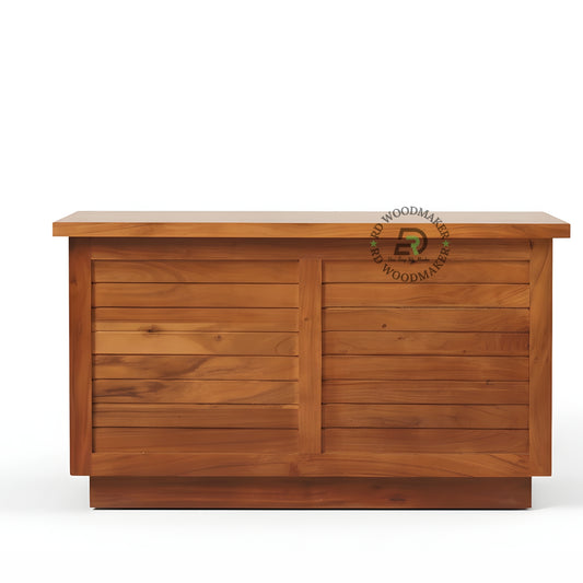 MINIMALIST PANEL DESIGN SOLID WOOD STORAGE TRUNK WITH CLEAN LINES