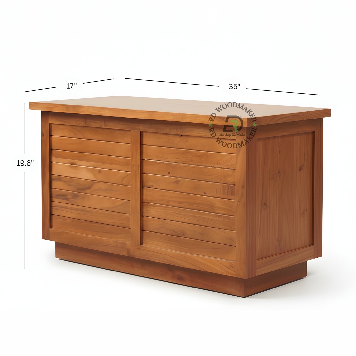 MINIMALIST PANEL DESIGN SOLID WOOD STORAGE TRUNK WITH CLEAN LINES
