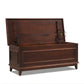 CLASSIC PANELLED SOLID WOOD STORAGE TRUNK WITH ELEGANT BASE DESIGN