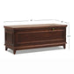 CLASSIC PANELLED SOLID WOOD STORAGE TRUNK WITH ELEGANT BASE DESIGN