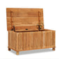 VENTILATED SLATTED SOLID WOOD STORAGE TRUNK WITH MODERN DESIGN