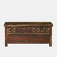 MODERN GEOMETRIC DESIGN SHEESHAM WOOD STORAGE TRUNK
